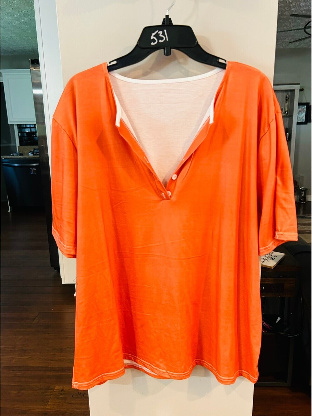 Orange Short Sleeve Top
